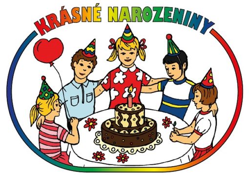 KRÁSNÉ NAROZENINY - samolepka a omalovánka - Image 2