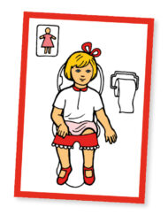 NÁSTĚNNÁ KARTA WC - HOLKA
