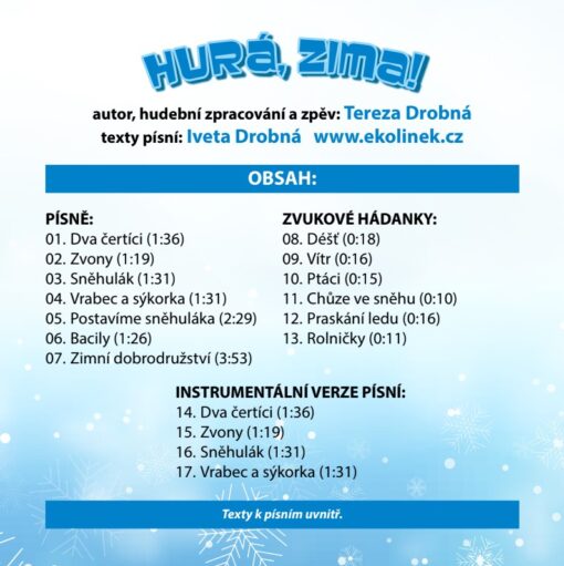 HURÁ, ZIMA! - hudební CD - Image 2